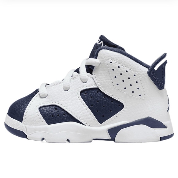 Nike Air Jordan 6 Retro TD White/Navy Varsity Red Sz 9c Sneakers Shoe DV3606 164 - Picture 1 of 12